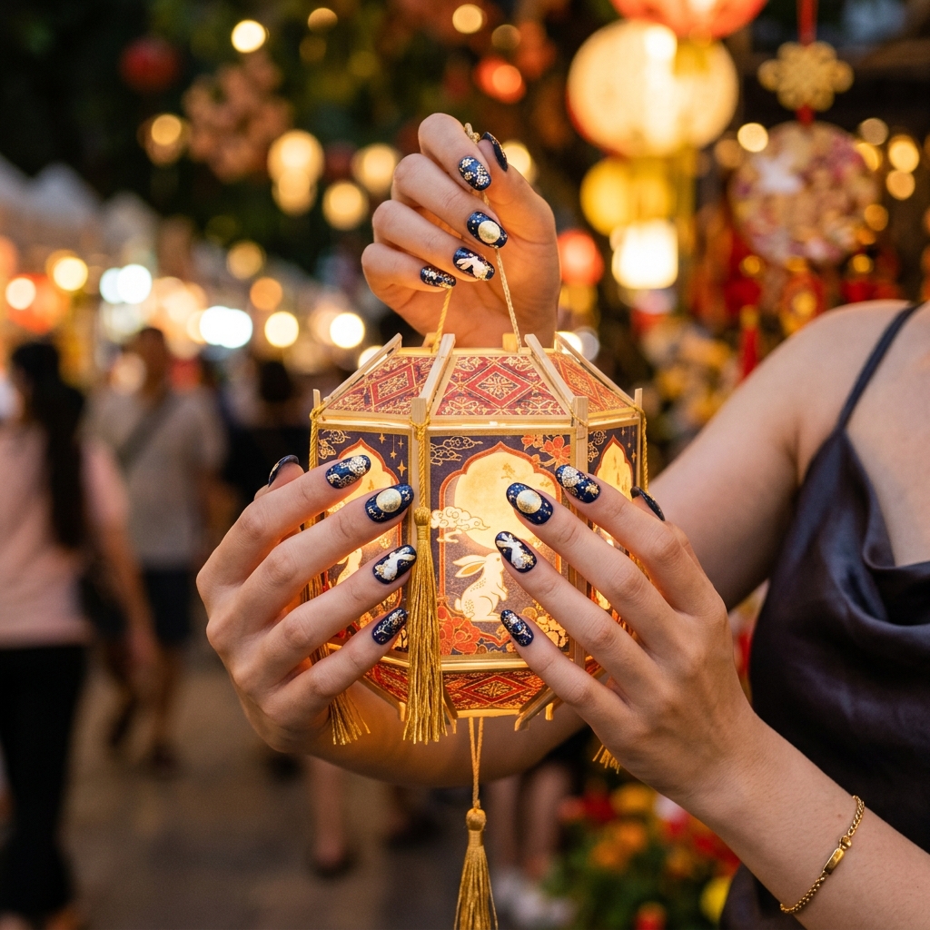 Mid-Autumn Festival Nail Art Design