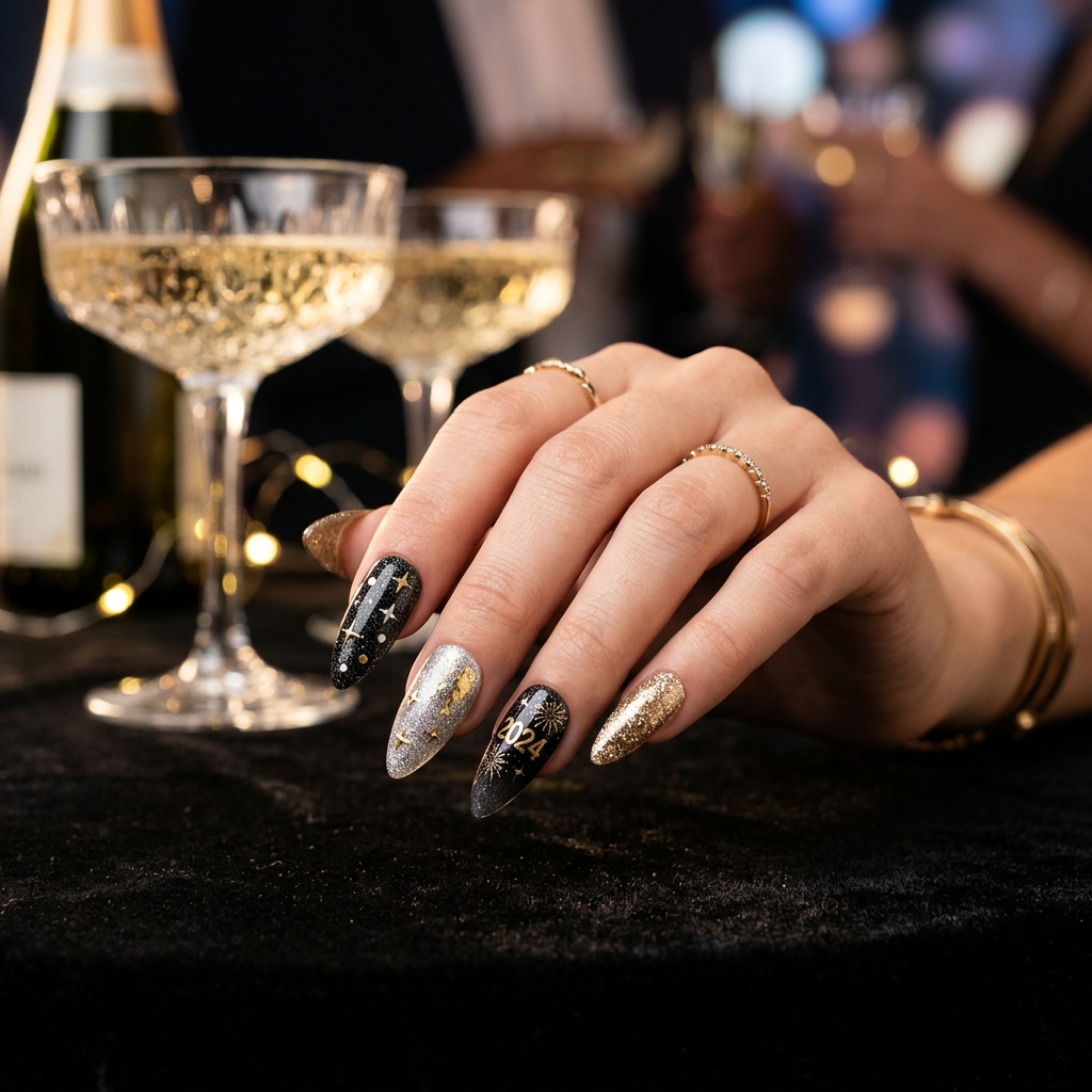 New Year Nail Art